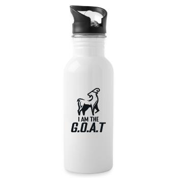 I Am The Goat - Water bottle with straw - white - Right