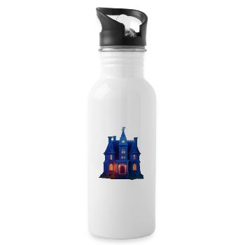 Spooky House Halloween - Water bottle with straw - white - Right