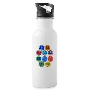 Zurück zu den 80er - 80er Jahren Autoaufkleber - Trinkflasche mit integriertem Trinkhalm - Weiß - Rechts