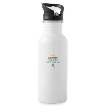 Mir reicht´s ich geh Skifahren! - Trinkflasche mit integriertem Trinkhalm - Weiß - Rechts