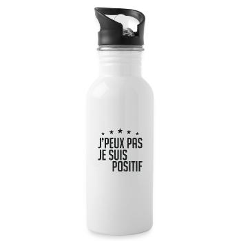 j'peux pas j'ai pas envie - Gourde avec paille intégrée - blanc - Droite