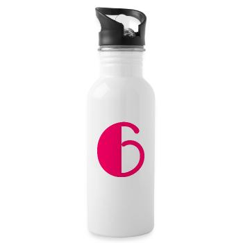 6. 6 YEARS. 6th ANNIVERSARY. 6 YEAR ANNIVERSARY. ANN - Water bottle with straw - white - Right