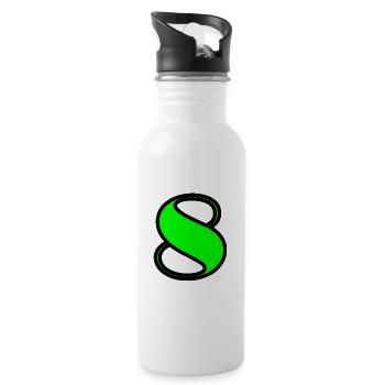 8 YEARS. 8TH ANNIVERSARY. BIRTHDAY 8 YEARS. 8 - Water bottle with straw - white - Right