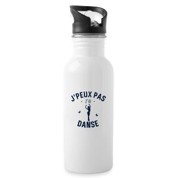 J Peux pas j ai Danse - Gourde avec paille intégrée - blanc - Droite