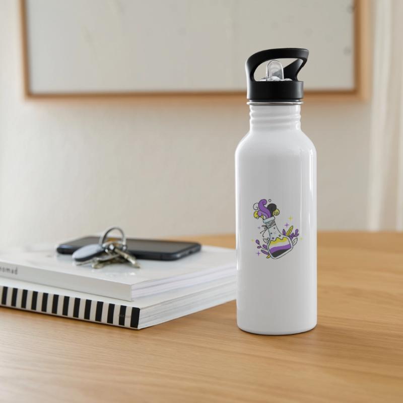 Nonbinary Pride Magic Potion Nonbinary Pride Water bottle with straw