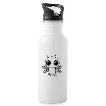 Libelle Halloween Lustig Geist - Trinkflasche mit integriertem Trinkhalm - Weiß - Rechts