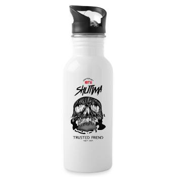 Skull Forever Friends Anywhere - Trinkflasche mit integriertem Trinkhalm - Weiß - Rechts