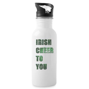 Irish Cheer To You - Water bottle with straw - white - Right