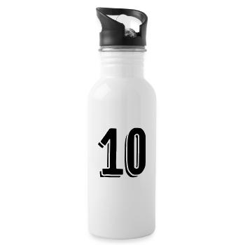 10 - Ten - Number - Water bottle with straw - white - Right