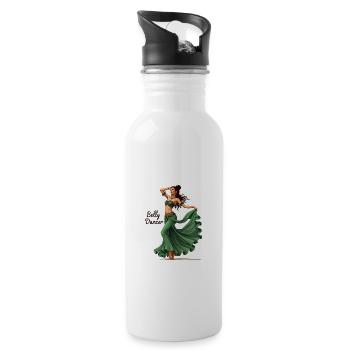 Bauchtanz Bauchtänzerin Bauchtanzkurse - Trinkflasche mit integriertem Trinkhalm - Weiß - Rechts