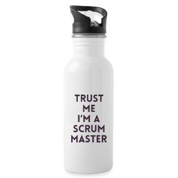 Trust me I’m a scrum master cadeau code ordinateur - Gourde avec paille intégrée - blanc - Droite