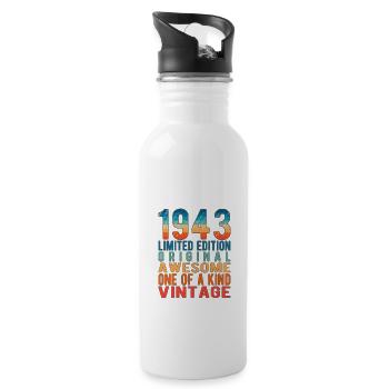 Édition limitée depuis 1943 Anniversaire Millésime 1943 - Gourde avec paille intégrée - blanc - Droite