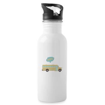 PINK PARKS NEAR VINTAGE GIFT IDEA - Water bottle with straw - white - Right