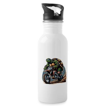 Enduro Turtle Adventure 97 - Gourde avec paille intégrée - blanc - Droite