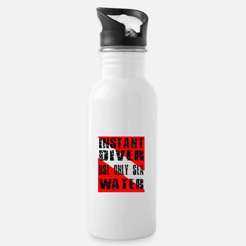 DIVER DE L’INSTANT - Gourde avec paille intégrée - blanc