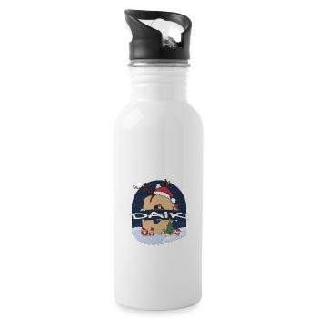 Toller Daiki-Name mit Weihnachtsmütze im Weihnachtsthema - Trinkflasche mit integriertem Trinkhalm - Weiß - Rechts