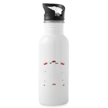 Most Likely To Trade Students For Gifts Xmas - Water bottle with straw - white - Right