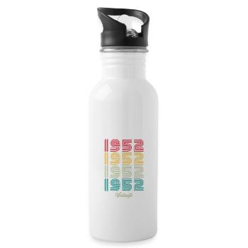 72 Years Old Vintage 1952 Limited Edition 72nd - Water bottle with straw - white - Right