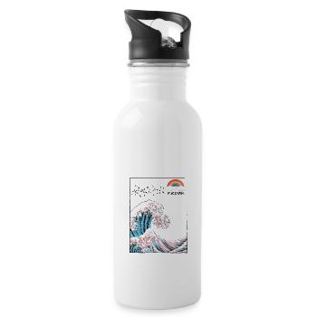 Trau dich, du selbst zu sein - Trans LGBT Farben in der - Trinkflasche mit integriertem Trinkhalm - Weiß - Rechts