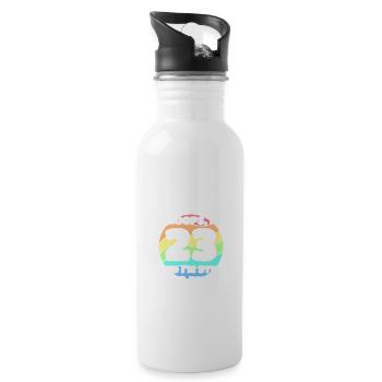 Lustige Gay Pride - 23. Geburtstag 23 BDay Lesben - Trinkflasche mit integriertem Trinkhalm - Weiß - Rechts