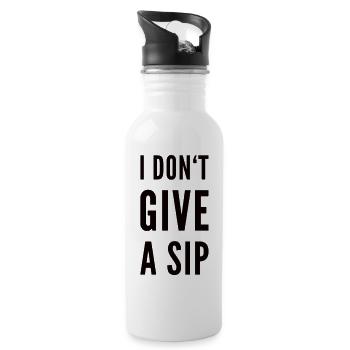 I Don't Give A Sip - Water bottle with straw - white - Right