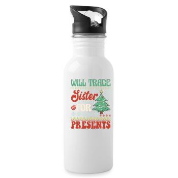 Weihnachten Père Noël Joyeux Noël - Gourde avec paille intégrée - blanc - Droite