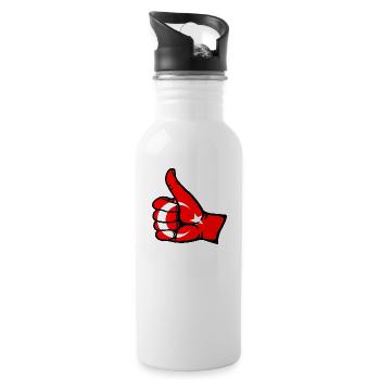 Turkey Flag All Clear Icon - Water bottle with straw - white - Right