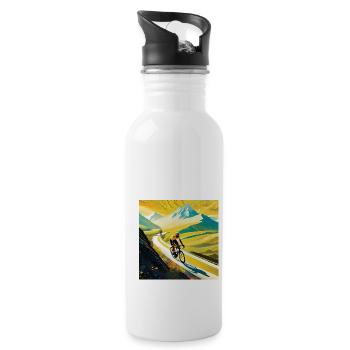 Vivid Altitude: Racing the Dream Peaks - Water bottle with straw - white - Right