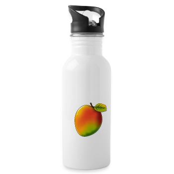 Mango - Comic-Stil - Trinkflasche mit integriertem Trinkhalm - Weiß - Rechts