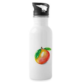Mango - Trinkflasche mit integriertem Trinkhalm - Weiß - Rechts