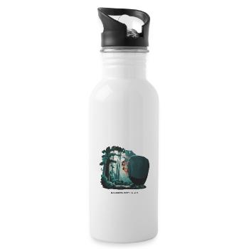 Bouldering is My Therapy – Climbing in Nature - Water bottle with straw - white - Right