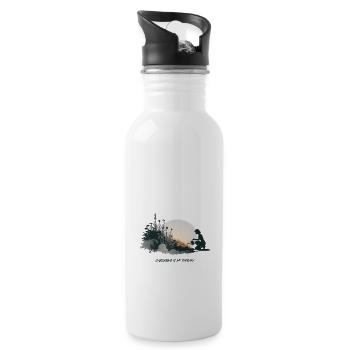 Gardening is My Therapy – Nature & Relaxation - Water bottle with straw - white - Right