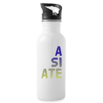 A SI ATE. Merveilleux NOUVEAU design par Maximum Design !! - Gourde avec paille intégrée - blanc - Droite