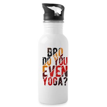 Yogalehrer Spruch Für Yogi Yoga - Trinkflasche mit integriertem Trinkhalm - Weiß - Rechts