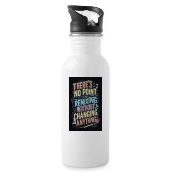 Remixxx - Trinkflasche mit integriertem Trinkhalm - Weiß - Rechts