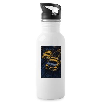Racecar - Trinkflasche mit integriertem Trinkhalm - Weiß - Rechts