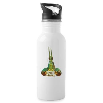 Trophäefür den Verlierer! - Trinkflasche mit integriertem Trinkhalm - Weiß - Rechts