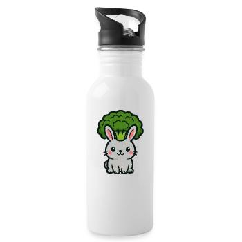 Frère-Lapin - Gourde avec paille intégrée - blanc - Droite