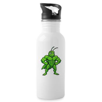 The grasshopper in a different way - Water bottle with straw - white - Right