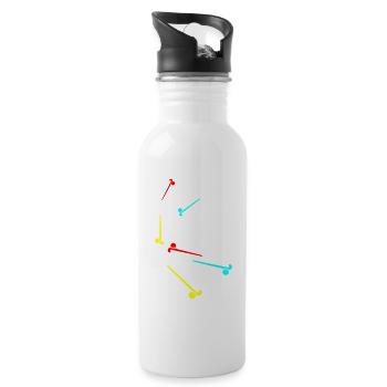 Field Hockey icon icon - Water bottle with straw - white - Right