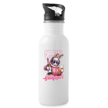 Skifahren Official Skihaserl Party Crew Apres Ski - Trinkflasche mit integriertem Trinkhalm - Weiß - Rechts