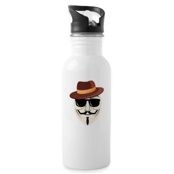 Die Maske - Trinkflasche mit integriertem Trinkhalm - Weiß - Rechts