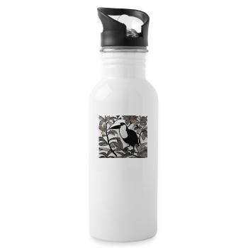 Tucan - Trinkflasche mit integriertem Trinkhalm - Weiß - Rechts