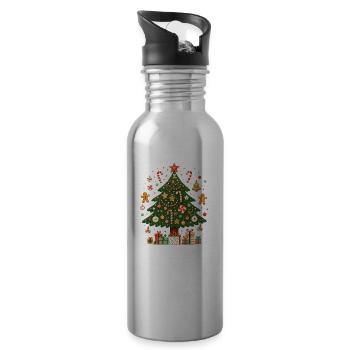 Creative Christmas Tree - Water bottle with straw - silver - Right