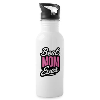 Meilleure maman de tous les temps - Gourde avec paille intégrée - blanc - Droite