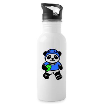 Panda rugby - Water bottle with straw - white - Right