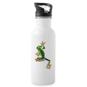 Grenouille arboricole aux yeux rouges Frog Keeper Frog Fan - Gourde avec paille intégrée - blanc - Droite