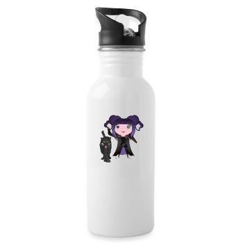 Lana - Water bottle with straw - white - Right