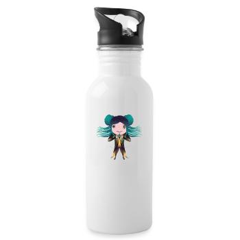 Martha - Trinkflasche mit integriertem Trinkhalm - Weiß - Rechts