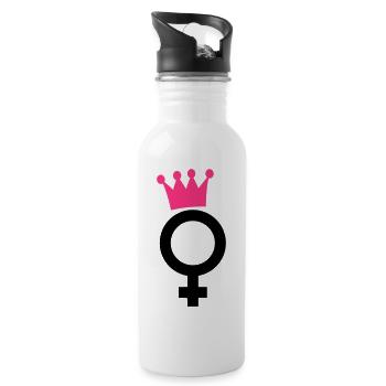 princess - Water bottle with straw - white - Right